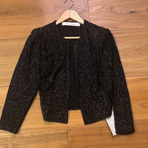 IRO Black Glitter Blazer size 36 NWT